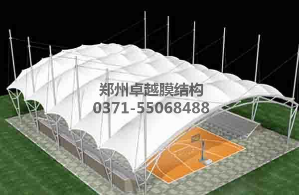 籃球場頂棚膜結構設計方案賞析一