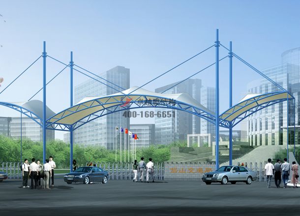 鄭州大型商業街ETFE膜結構屋頂 　　