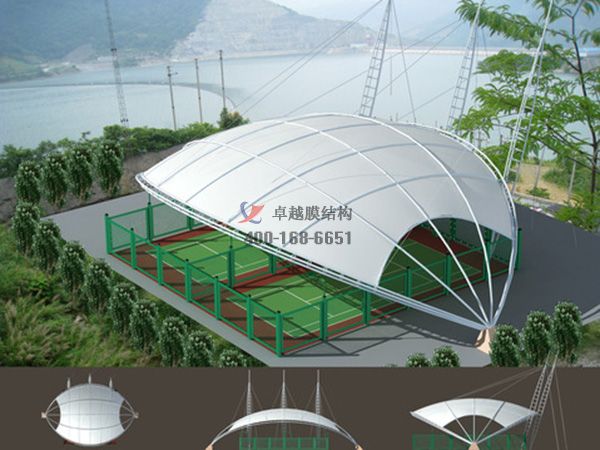 張家界膜結構網球場頂棚罩棚廠家直銷